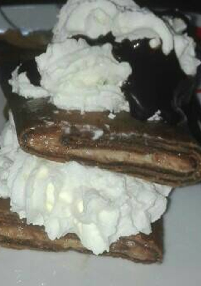 Una foto de Tortitas de chocolate rellena de​ Nocilla