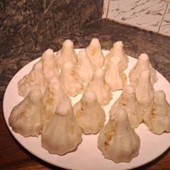 Ground rice flour modak A picture of Ground rice flour modak.