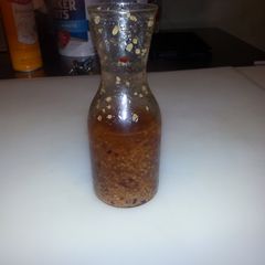 A picture of Boobie's sweet and spicy chili sauce.