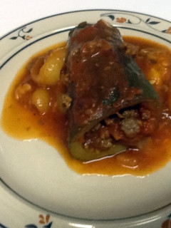 A picture of Stuffed Zucchini.