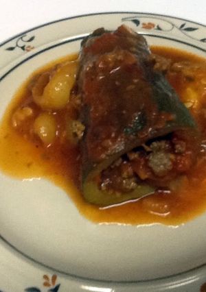A picture of Stuffed Zucchini.