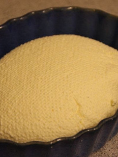 A picture of Homemade Ricotta Cheese.