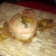 A picture of Sophie's spicy pineapple crock pot ham.