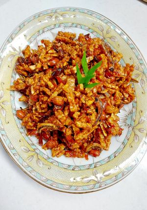 Foto resep Sambel kering tempe teri KACANG