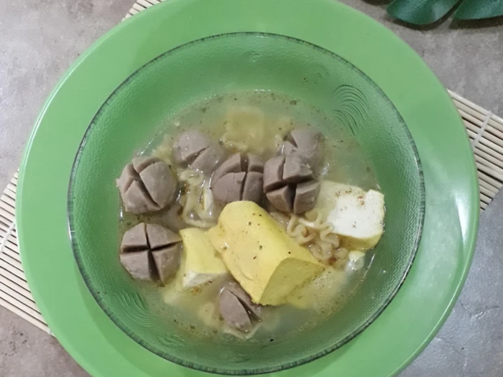 Langkah Gampang Membuat Resep Mie Baso Tahu kuah instan yang Bikin Ngiler Anti Ribet, Mantap