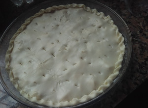 Una foto de Tarta de queso y cebollas caramelizadas