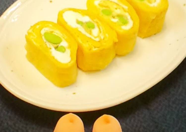 How to Prepare Any-night-of-the-week For Bento: Marbled Tamagoyaki with Edamame