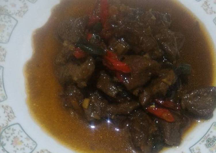Resep Tumis kambing manis pedas Anti Gagal