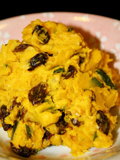 A picture of Easy Microwave-Made Kabocha Squash Salad.