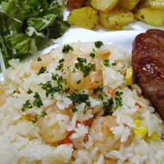 A picture of Rice Cooker Shrimp Pilaf.