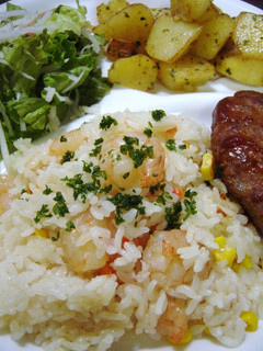 A picture of Rice Cooker Shrimp Pilaf.