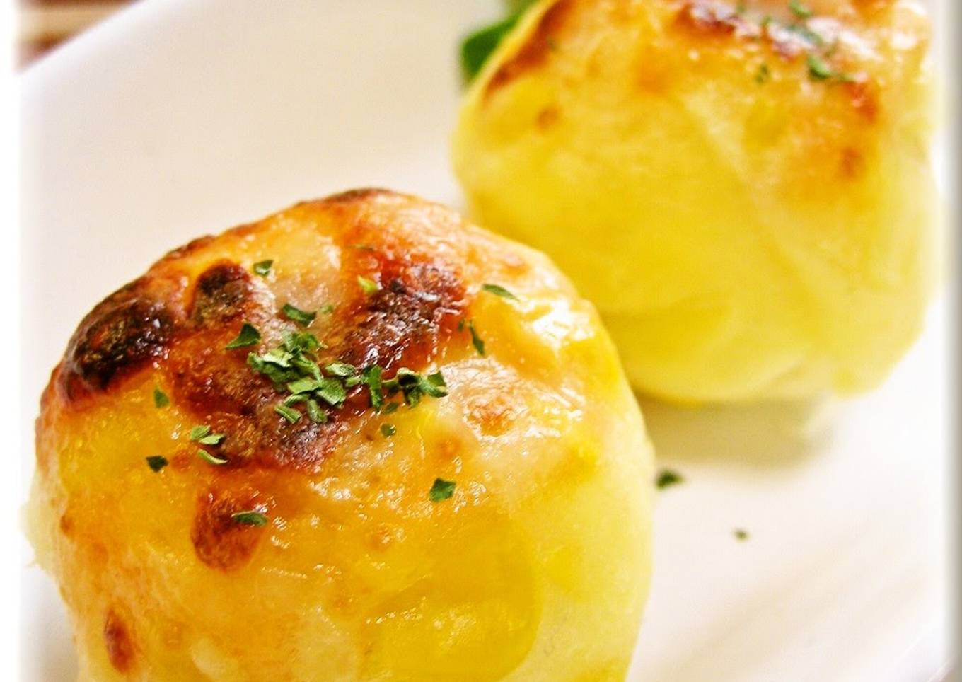 Potato Balls with Corn For Bento Box