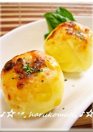 A picture of Potato Balls with Corn For Bento Box.