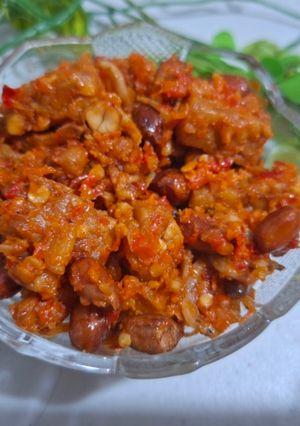 Foto resep Sambal Merah Tempe, Teri, dan Kacang Tanah