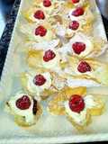~Raspberry Cream Phyllo Cups~