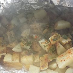 A picture of Big Daddys special potatoes.