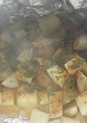 A picture of Big Daddys special potatoes.
