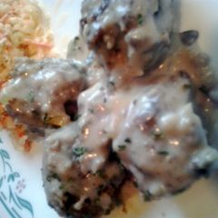 A picture of Mushroom Meatballs.