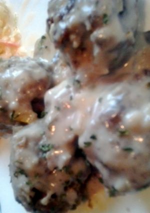 A picture of Mushroom Meatballs.