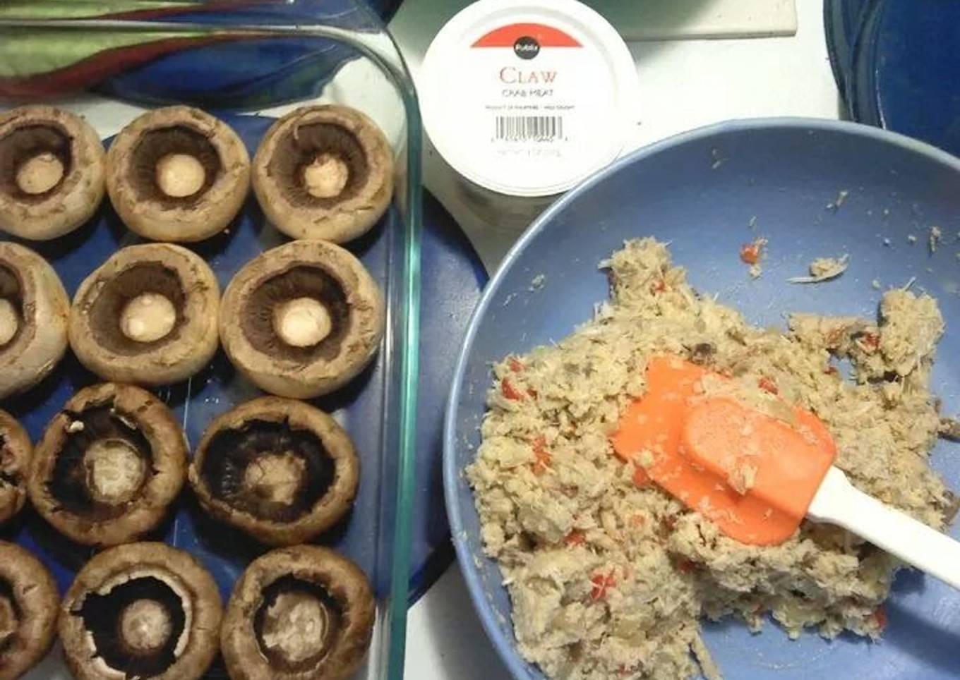 Becks Crab Stuffed Mushrooms
