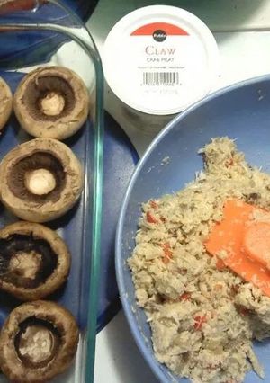 A picture of Becks Crab Stuffed Mushrooms.