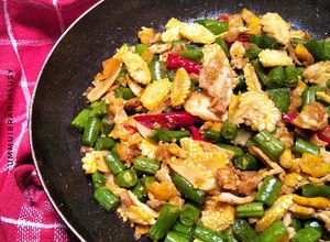 Foto resep Cah Buncis-Putren Orek Telur
