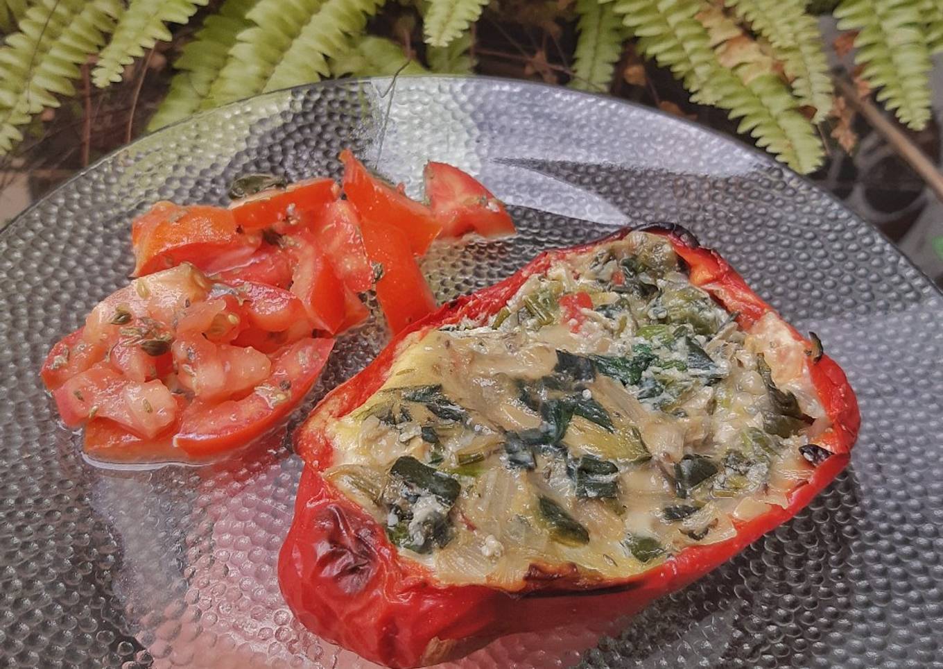 Morrones rellenos vegetariano