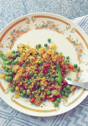 A picture of Peas/Matar Poha.