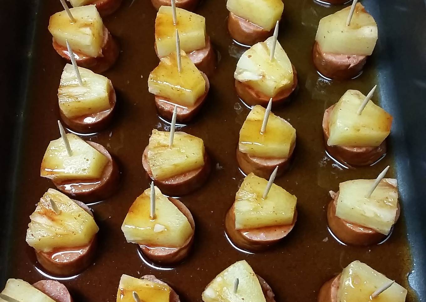 How to Make Quick Glazed Sausage and Pineapple