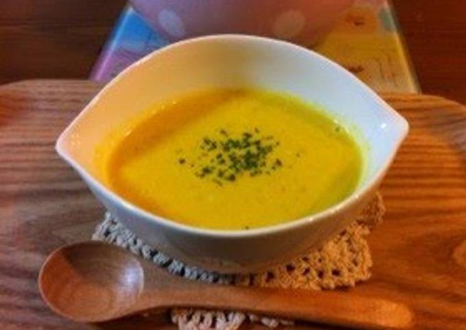 Easiest Way to Make Homemade Easy Kabocha &amp; Milk Soup