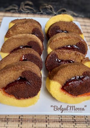 Foto resep Roll Cake 3 Warna (Bolgul Mocca)