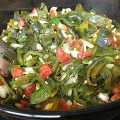 A picture of Slices Of Fresh Pasilla Chilies.