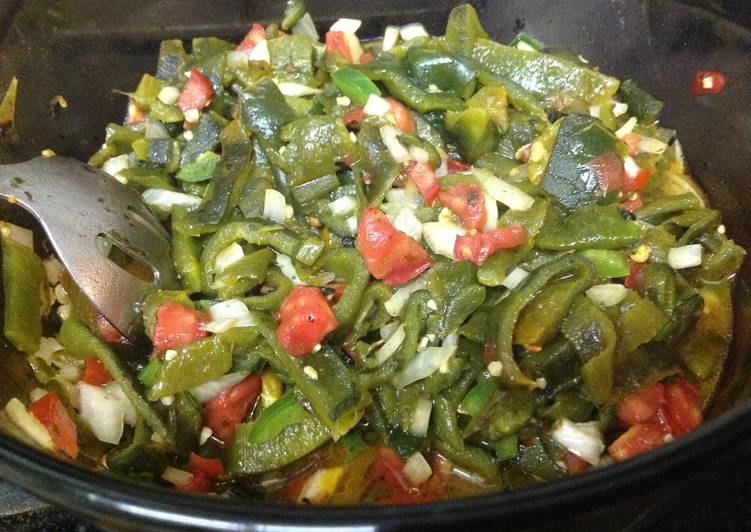 Recipe of Favorite Slices Of Fresh Pasilla Chilies