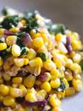 Fried Corn & Zucchini with Coriander and Thyme