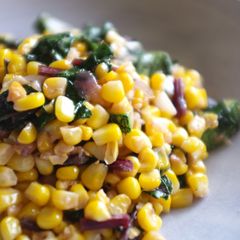 A picture of Fried Corn & Zucchini with Coriander and Thyme.