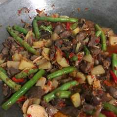รูปของ Tumis ati ampela ayam + buncis
