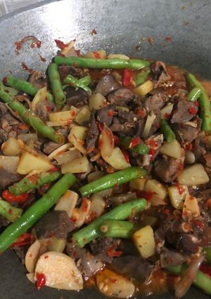 Foto resep Tumis ati ampela ayam + buncis