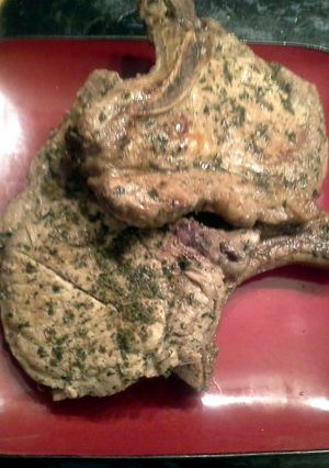 A picture of italian pork chops.