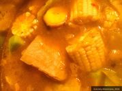 Una foto de sopa guineo