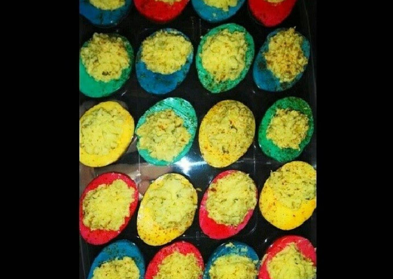 Colored deviled eggs