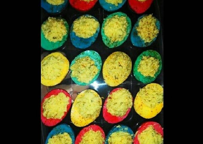 Colored deviled eggs