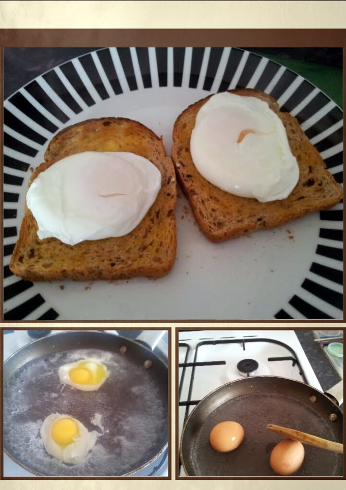 A picture of best method for poached eggs!!!.