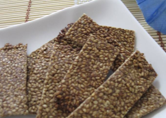 Recipe of Favorite Sesame Crackers with Ginger and Toasted Barley Flour