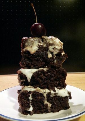 A picture of AMIEs Chocolate Square Fudge.