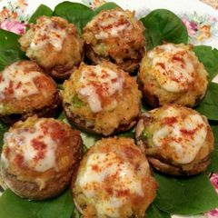 A picture of Crab Stuffed Mushrooms.