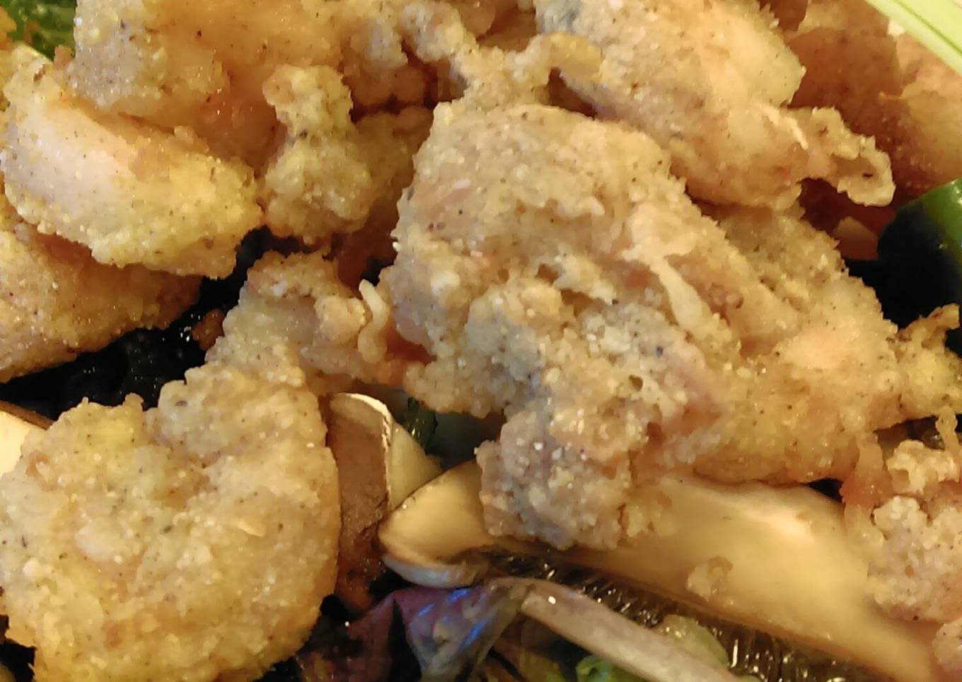 Fried Popcorn Shrimp Parmesan