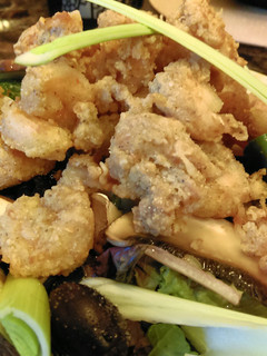 A picture of Fried Popcorn Shrimp Parmesan.