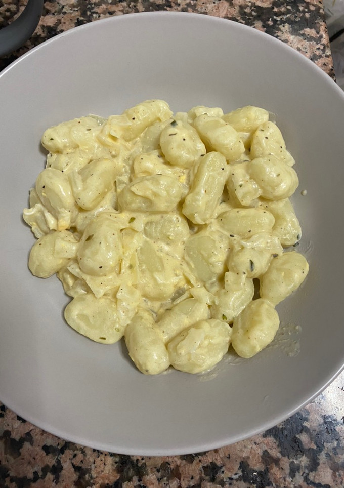 Una foto de Gnocchis con salsa de queso