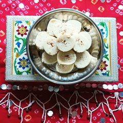 A picture of Coconut And Nuts Burfi. (No Fire Recipe).