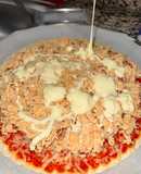 Pizza de frango com queijo cremoso (requeijão/ capitury)
